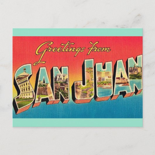 San Juan Groetkaart Briefkaart (Voorkant)