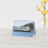 San Juan Island Ferry bij de Haven van de Vrijdag Kaart (Gele Bloem)