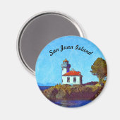 San Juan Island Limoen Kiln Lighthouse Magnet (Voorkant / Achterkant)