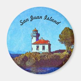 San Juan Island Limoen Kiln Lighthouse Magnet