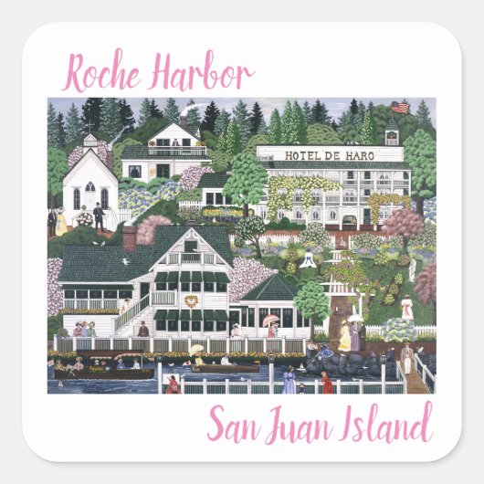 San Juan Island ~ Roche Harbour Vierkante Sticker (Voorkant)