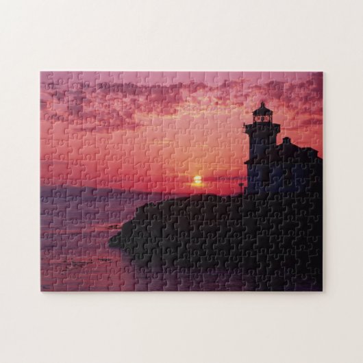 San Juan Island, vuurtoren van Limoen Kiln Legpuzzel (Horizontaal)