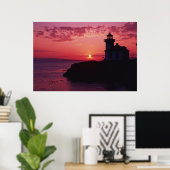 San Juan Island, vuurtoren van Limoen Kiln Poster (Thuiskantoor)