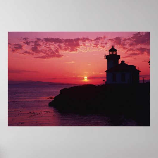 San Juan Island, vuurtoren van Limoen Kiln Poster (Voorkant)