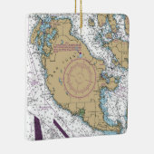 San Juan Island WA Chart Keramisch Ornament (Rechts)