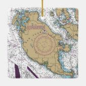 San Juan Island WA Chart Keramisch Ornament (Achterkant)
