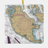 San Juan Island WA Chart Keramisch Ornament (Voorkant)