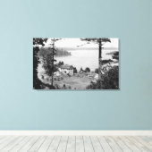 San Juan Island, WAGuam A Lama Uitzicht Foto Canvas Afdruk (Insitu (Houten vloer))