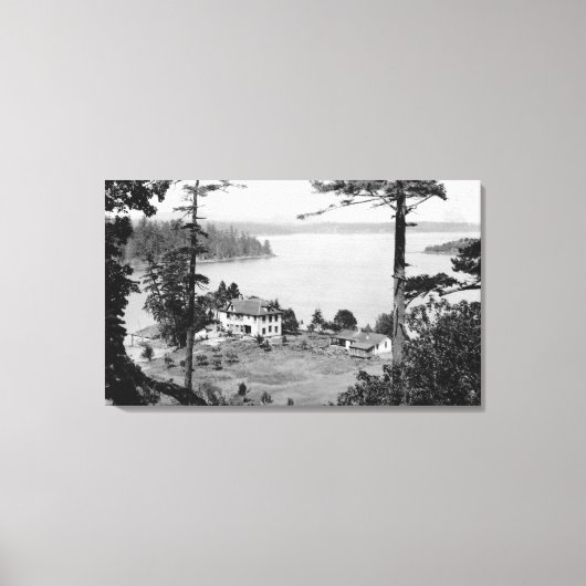 San Juan Island, WAGuam A Lama Uitzicht Foto Canvas Afdruk (Voorkant)