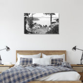San Juan Island, WAGuam A Lama Uitzicht Foto Canvas Afdruk (Insitu (Slaapkamer))