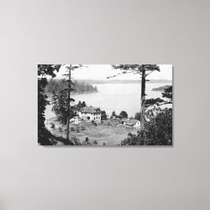 San Juan Island, WAGuam A Lama Uitzicht Foto Canvas Afdruk