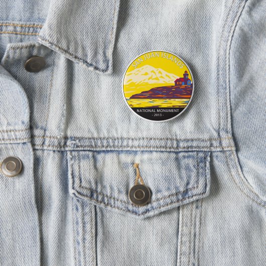 San Juan Islands National Monument Washington Ronde Button 5,7 Cm (In situ)