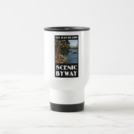 San Juan Islands Schilderachtig Byway Travel Mug Reisbeker (Center)