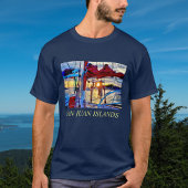 San Juan Islands Sunset and Sailships Tee Shirt