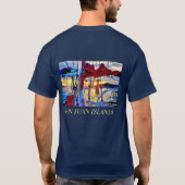 San Juan Islands Sunset and Sailships Tee Shirt (Achterkant)