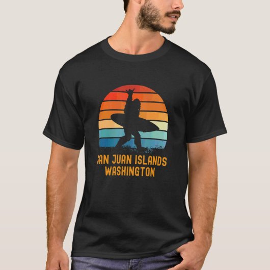 San Juan Islands Washington Sasquatch Souvenir T-shirt (Voorkant)