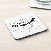 San Juan Islands Whales Bier Onderzetter (Linkerzijde)