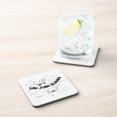 San Juan Islands Whales Bier Onderzetter (Rechterzijde)