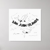 San Juan Islands Whales Canvas Afdruk (Voorkant)
