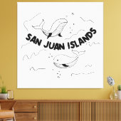 San Juan Islands Whales Canvas Afdruk (Insitu (Woonkamer))