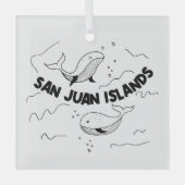 San Juan Islands Whales Glas Ornament (Voorkant)