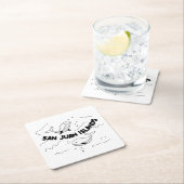 San Juan Islands Whales Kartonnen Onderzetters (Insitu)