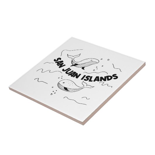 San Juan Islands Whales Tegeltje (Zijkant)