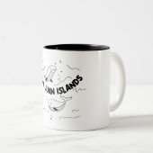 San Juan Islands Whales Tweekleurige Koffiemok (Voorkant rechts)