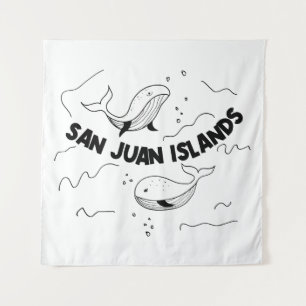San Juan Islands Whales Wandkleed