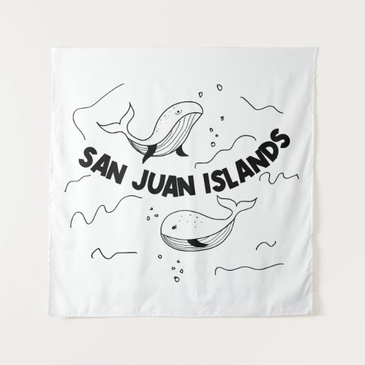 San Juan Islands Whales Wandkleed (Voorkant)