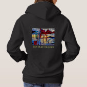 San Juan Islands Zonsondergang Zeilen Hoodie Sweat (Achterkant)