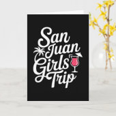 San Juan Meisjesreis Matching Vakantie Grappige Vr Kaart (Gele Bloem)