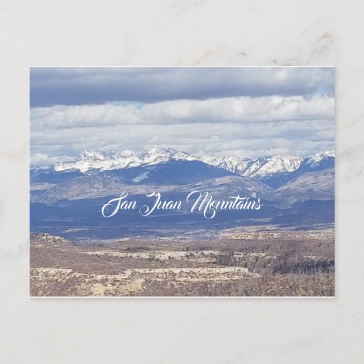 San Juan Mountains Co. Briefkaart (Voorkant)