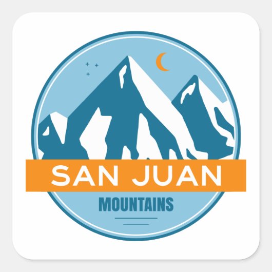 San Juan Mountains Colorado New Mexico Vierkante Sticker (Voorkant)