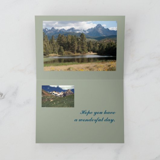 San Juan Mountains Template Happy Birthday, Papa Kaart (Binnen)