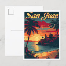 San Juan Puerto Rico Artistieke Reis Illustratie