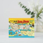San Juan Puerto Rico Briefkaart (Staand voorkant)
