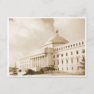 San Juan Puerto Rico Capitool Gebouw 1938 Vintage Briefkaart