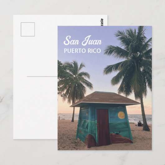 San Juan Puerto Rico Island Beach Sunset Travel Briefkaart (Voorkant / Achterkant)