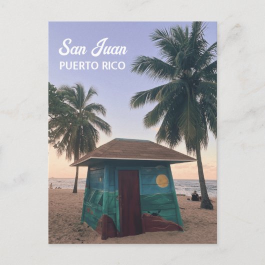 San Juan Puerto Rico Island Beach Sunset Travel Briefkaart (Voorkant)