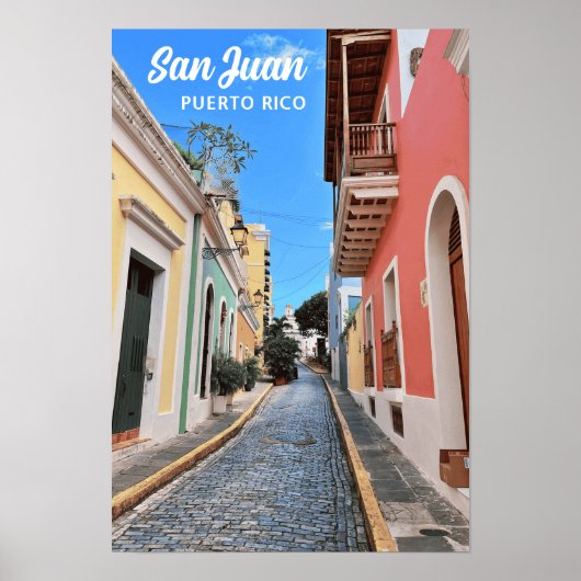 San Juan Puerto Rico Island Kleurrijke reisfoto Poster (Voorkant)