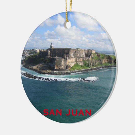 San Juan Puerto Rico kerstversiering Keramisch Ornament (Links)