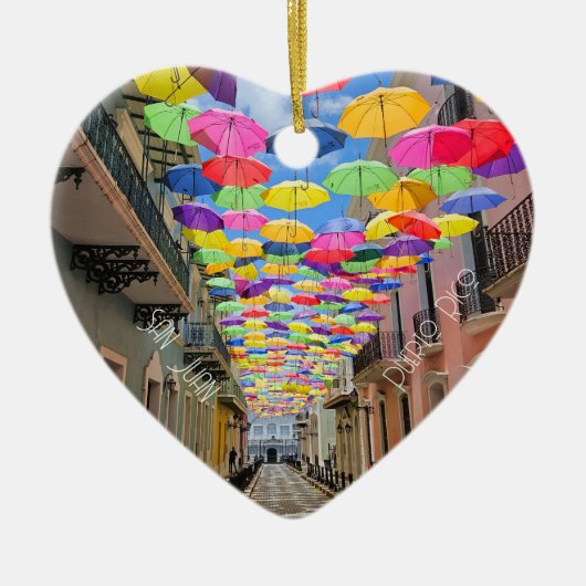 San Juan Puerto Rico kerstversiering Keramisch Ornament (Voorkant)