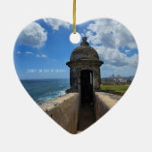 San Juan Puerto Rico kerstversiering Keramisch Ornament (Achterkant)