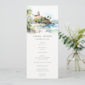 San Juan Puerto Rico Landscape Wedding Program Kaart (Staand voorkant)
