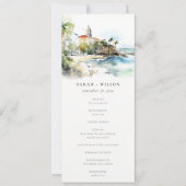 San Juan Puerto Rico Landscape Wedding Program Kaart (Voorkant)