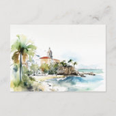 San Juan Puerto Rico Landscape Wedding Reception Informatiekaartje (Achterkant)