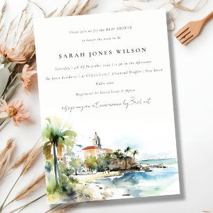 San Juan Puerto Rico Landschap Baby Shower Kaart
