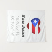 San Juan Puerto Rico Latitude Wandkleed (Voorkant (horizontaal))