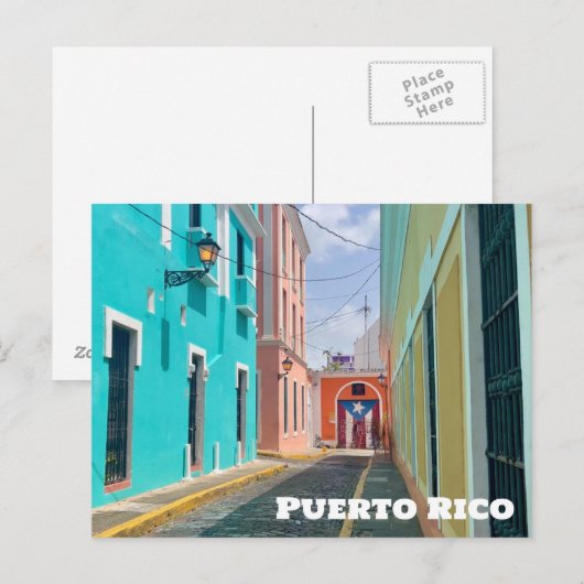 San Juan Puerto Rico Mooie Pastels 2 Briefkaart (Voorkant / Achterkant)